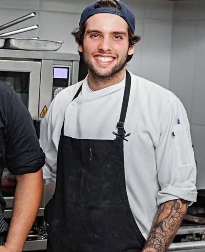 Guilherme in chef's whites at Don Sabor